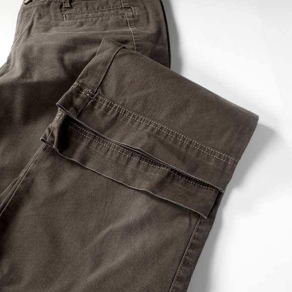 Eddie Bauer Sz 8 Blakely Fit Brown Pant 32 x 31.5 Cotton Stretch 2-Button Front - Picture 6 of 9